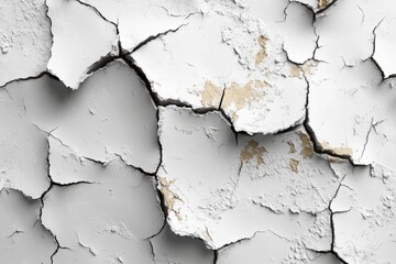 Obraz premium Black and White Cracked Ground Texture Seamless Pattern for Design and Decoration