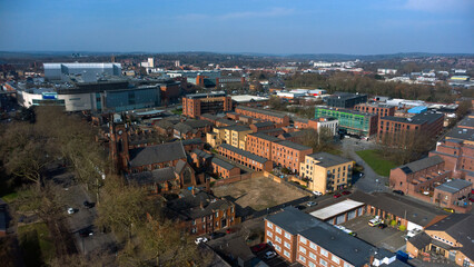 A view from above of Derby