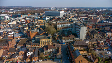 A view from above of Derby