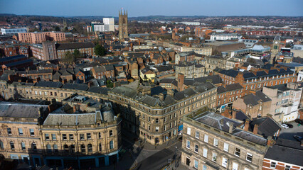 A view from above of Derby
