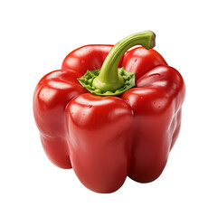 Red Paprika Isolated On Transparent Background
