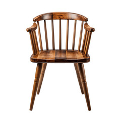 Old Wooden Chair Isolated On Transparent Background