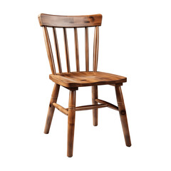 Wooden Chair Isolated On Transparent Background