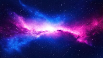 Surreal Nebula Landscape in Abstract Fantasy Universe with Vibrant Colors and Starscape
