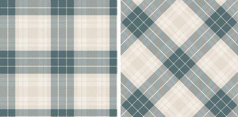 Dark Light Grey Seamless Tartan with Pastel Very Light Pink accents Fabric Design