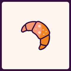 Delicious and visually striking croissant illustration for bakery themed content