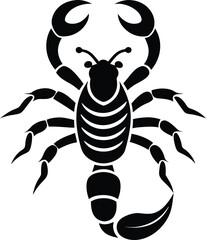 Silhouette of a scorpion, scorpion silhouette, scorpion animal silhouette vector illustration 