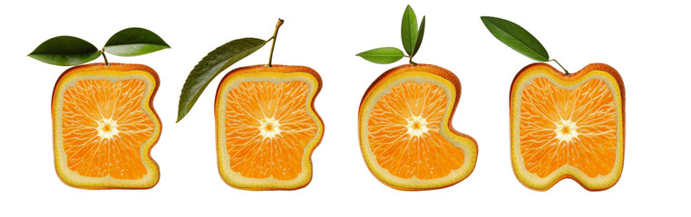Citrus Font E, F, G, H – Orange Slice Letters for Creative Projects