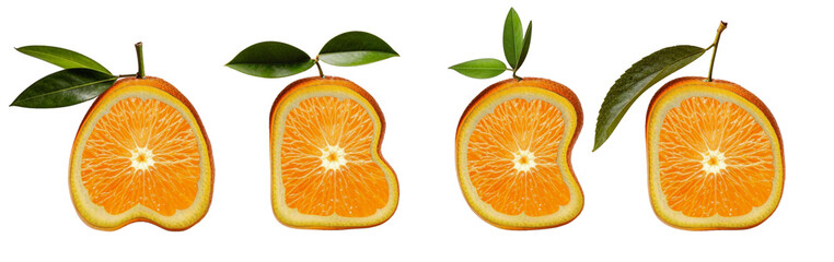 Citrus Font A, B, C, D – Orange Slice Letters for Creative Projects