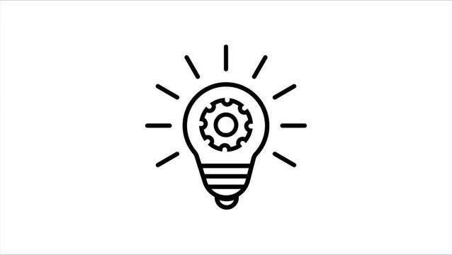 bulb idea concept animation