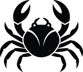 Silhouette of a crab icon, crab vector illustration 