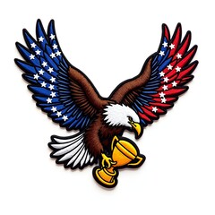 Naklejka premium WINNING EAGLE - AAA, GENERATIVE A.I