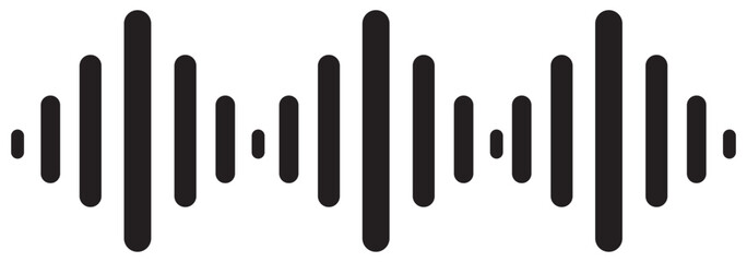 Sound waves icon Vector logo sign