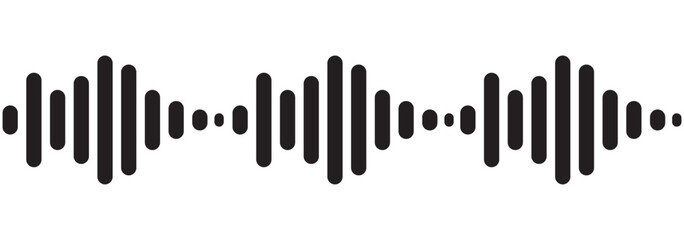 Audio technology, music sound waves vector icon illustration. Sound waves vector illustration