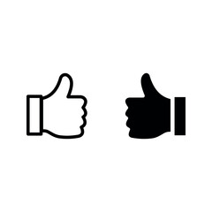 thumbs up icon set color editable