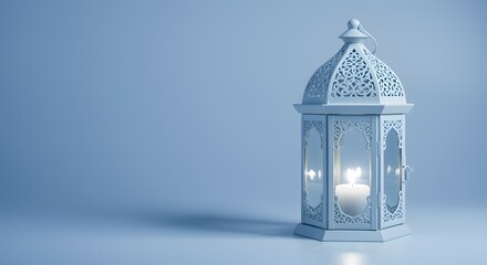 Elegant Monochromatic White Ramadan Lantern
