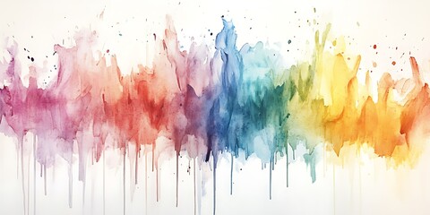 Fototapeta premium Rainbow watercolor abstract art