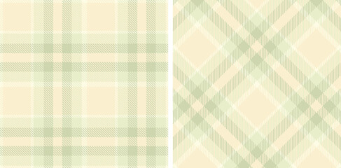 Deep Pale Seamless Tartan with Neon Off White accents Fabric Design