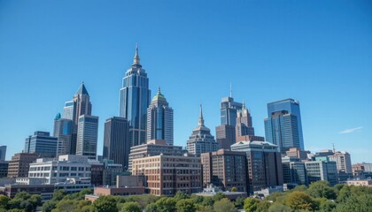 Obraz premium Spectacular Daytime Atlanta Cityscape View Against a Clear Sky Backdrop