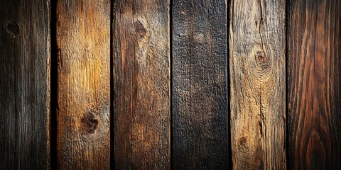 Naklejka premium Rustic dark wood planks background