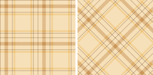 Pastel Seamless Tartan in Neon Light Peach tones Fabric Design Variant 882
