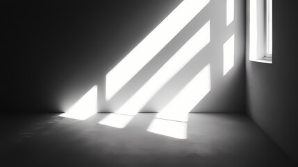 Obraz premium Png shadow from light beam minimalist shadows window. Radiant Shadows. Illustration