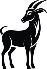 Silhouette of a goat, goat Silhouette vector illustration 