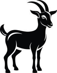 Silhouette of a goat, goat Silhouette vector illustration 