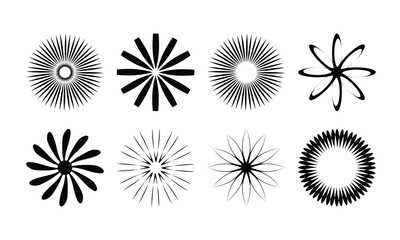 flower silhouette vector icon set. flowers symbol. Simple flower icon vector. flower icon set