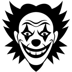 April Fools’ Day, clown in a hat icon vector illustration. 