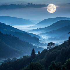 mountain landscape with clouds