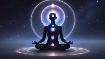 relaxed yoga pose,soft shadows, natural textures, blend of grass and concrete