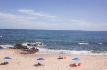 Beach chairs on the beach