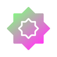 Vibrant Star Design with a Gradient Effect
