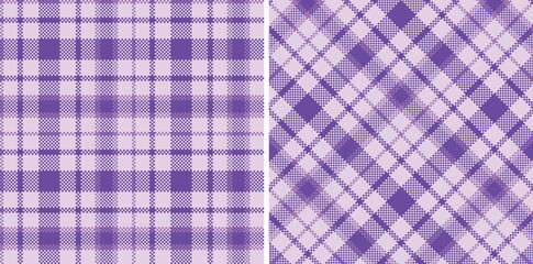 Modern Seamless Madras Plaid in Warm Pale Lavender tones Textile Design