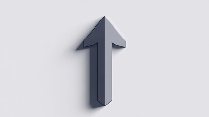 3D arrow sculpture mounted on a minimalist wall, symbolizing direction and progress in a contemporary space