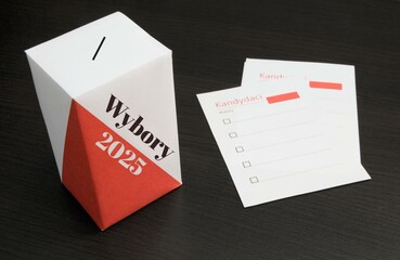 Wybory na prezydenta w Polsce. 18 maja 2025. Kampania wyborcza, urna, głos, głosowanie. - obrazy, fototapety, plakaty