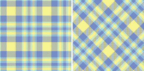 Modern Neon Light Cyan Seamless Madras Plaid Textile Design