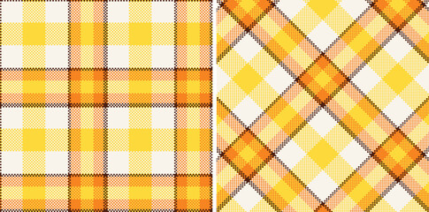 Rich Chocolate Brown and Metallic Very Light Pink Seamless Madras Plaid Textile Design