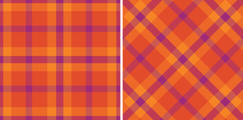 Modern Seamless Madras Plaid in Rich Red Violet tones Textile Design