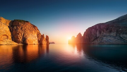 sunset over the river