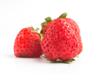fresh strawberry years on white background