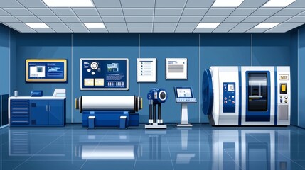 Fototapeta premium a modern laboratory with advanced technological equipment and instruments 