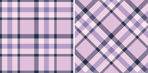 Modern Seamless Madras Plaid in Soft Marine tones Textile Design