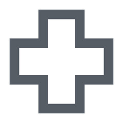 A Symbol Of Hope And Healing, A Strong Gray Cross Representing Medical Care And Comfort, Providing A Sense Of Security And Reassurance With Simple Clean Lines