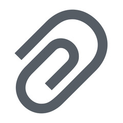 A Simple Grey Paperclip Icon Signifying Connection And Attachment In A Minimalist Design With Subtle Shading And A Smooth, Rounded Form