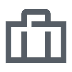 A Sturdy Briefcase Symbolizes Professional Success And Unwavering Dedication, Depicted In A Minimalist Grey Design With Clean Lines And Subtle Shading