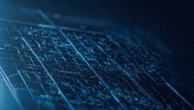 Abstract blue geometric logo design.