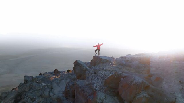 Being at the Top at Sunset