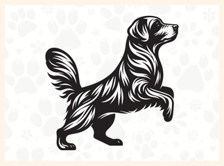 Fototapeta premium Stylish Black Dog Silhouette for Digital Projects